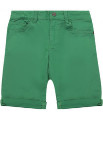 Хлопковые шорты с отворотами Armani Junior