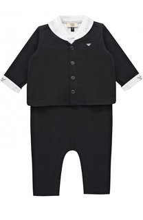 Хлопковый комплект из трех вещей Armani Junior