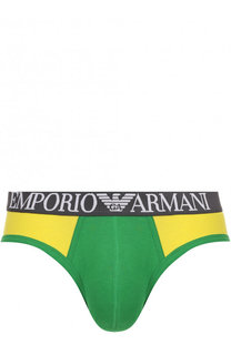 Брифы из эластичного хлопка Emporio Armani
