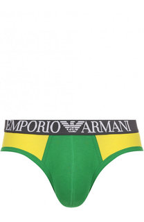 Брифы из эластичного хлопка Emporio Armani