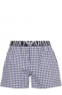 Хлопковые боксеры свободного кроя Emporio Armani
