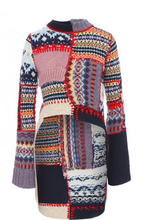Пуловер фактурной вязки с удлиненной спинкой Alexander McQueen