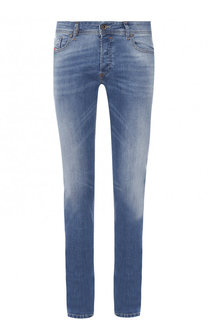 Джинсы прямого кроя с потертостями Diesel