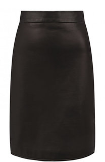 Однотонная кожаная мини-юбка Tom Ford