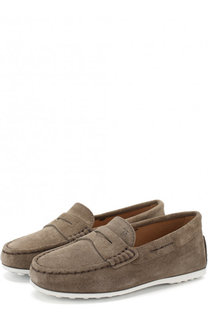 Замшевые мокасины с перемычкой Tod’s Tods
