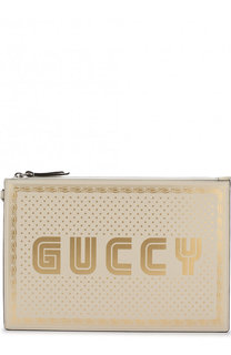 Кожаный футляр для документов на молнии Gucci