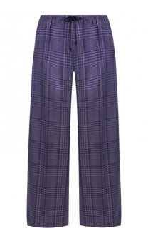 Укороченные брюки с эластичным поясом в клетку Dries Van Noten