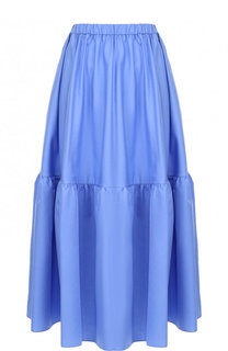 Однотонная хлопковая юбка с эластичным поясом Stella McCartney