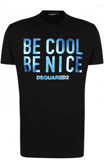 Хлопковая футболка с принтом Dsquared2