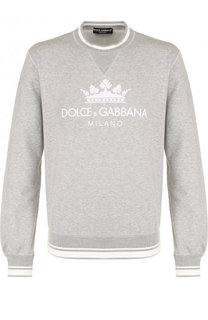 Хлопковый свитшот с принтом Dolce &amp; Gabbana