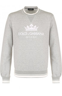Хлопковый свитшот с принтом Dolce &amp; Gabbana