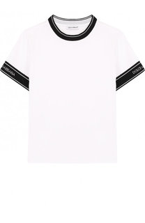 Хлопковая футболка с контрастной отделкой Dolce &amp; Gabbana