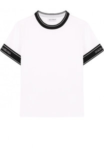 Хлопковая футболка с контрастной отделкой Dolce &amp; Gabbana