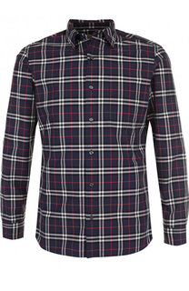 Хлопковая рубашка в клетку Burberry