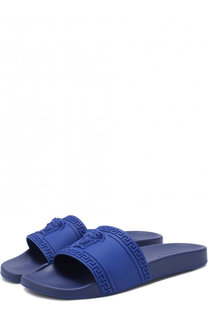 Резиновые шлепанцы с декором Versace