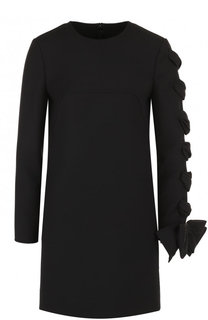 Приталенное мини-платье со шнуровкой и бантом Valentino