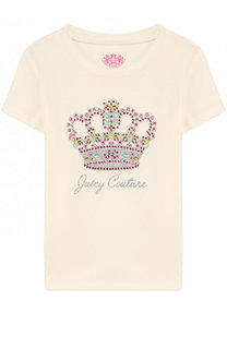 Футболка джерси со стразами Juicy Couture