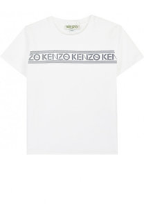 Хлопковая футболка с логотипом бренда Kenzo