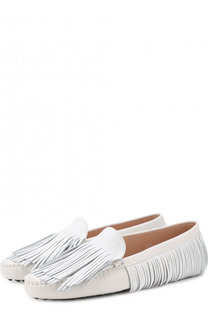 Кожаные мокасины с бахромой Tod’s Tods