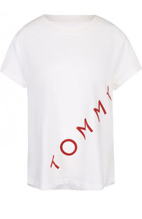 Хлопковая футболка свободного кроя с круглым вырезом Tommy Hilfiger