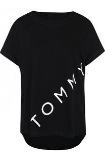Хлопковая футболка свободного кроя с круглым вырезом Tommy Hilfiger