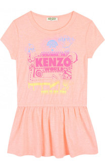 Мини-платье джерси с принтом Kenzo