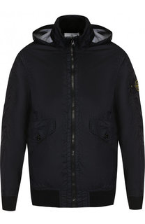 Бомбер на молнии с капюшоном Stone Island