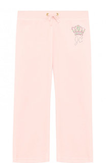 Спортивные брюки прямого кроя с поясом на кулиске Juicy Couture