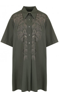 Хлопковое платье-рубашка свободного кроя Dries Van Noten