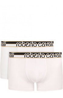 Комплект из двух хлопковых боксеров с широкой резинкой Roberto Cavalli