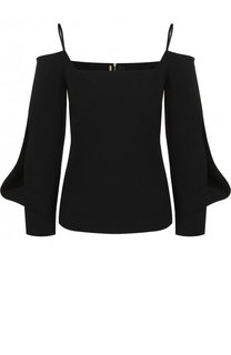 Однотонный приталенный топ с длинным рукавом Roland Mouret
