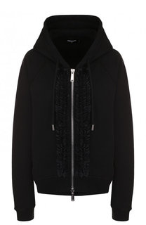 Хлопковый кардиган на молнии с капюшоном Dsquared2