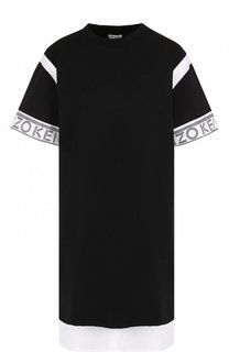 Хлопковое мини-платье свободного кроя Kenzo