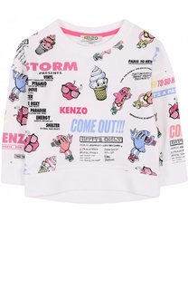 Хлопковый свитшот с принтом Kenzo