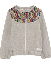 Хлопковый кардиган на молнии с контрастной отделкой Missoni