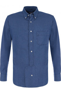 Джинсовая рубашка с воротником button down Loewe