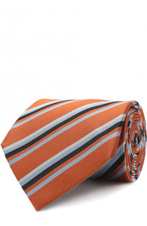 Шелковый галстук в полоску Lanvin