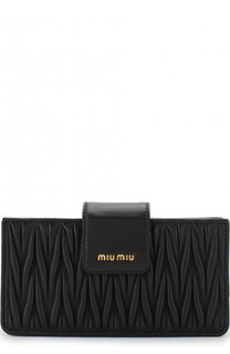 Клатч из кожи Miu Miu