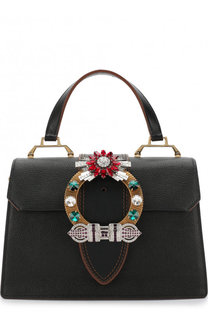 Сумка-тоут с брошью Miu Miu
