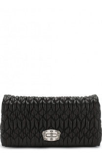 Клатч из кожи на цепочке Miu Miu
