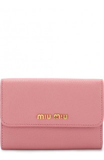 Кожаный кошелек с клапаном Miu Miu