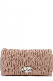 Клатч из кожи на цепочке Miu Miu