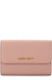 Кожаный кошелек с клапаном Miu Miu