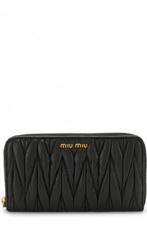 Кожаный кошелек на молнии Miu Miu