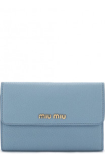 Кожаный кошелек с клапаном Miu Miu