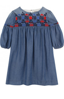 Мини-платье свободного кроя с вышивкой Ermanno Scervino