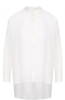 Блуза асимметричного кроя из смеси хлопка и шелка Isabel Benenato