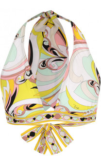 Треугольный бра с ярким принтом Emilio Pucci
