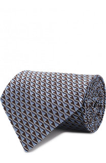 Шелковый галстук с узором Ermenegildo Zegna