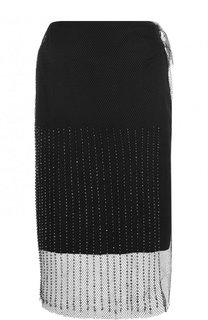 Полупрозрачная юбка-миди с фактурной отделкой Dries Van Noten
